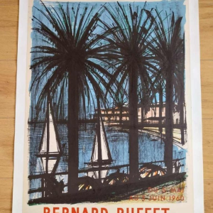 Bernard BUFFET / Mourlot drukwerk, affiche tentoonstelling “Galerie 65 - Cannes” 1960