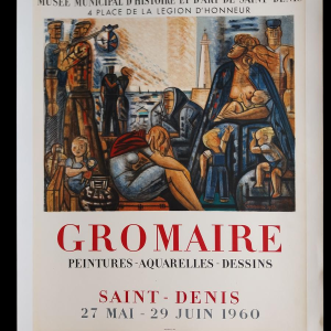 Marcel GROMAIRE / Mourlot impression - Les Emigrants - affiche lithographique 1960