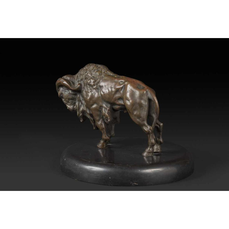 Statuette d'un bison d'Amérique en bronze