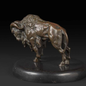Statuette d'un bison d'Amérique en bronze