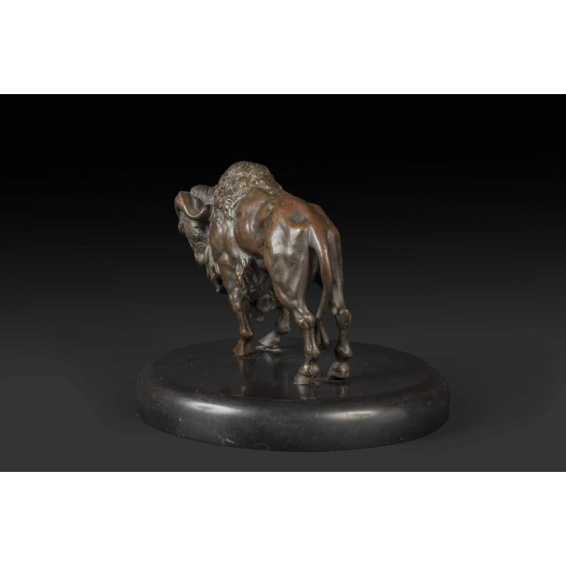 Bronze American Bison Statuette: