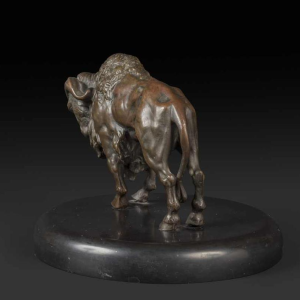 Bronze American Bison Statuette:
