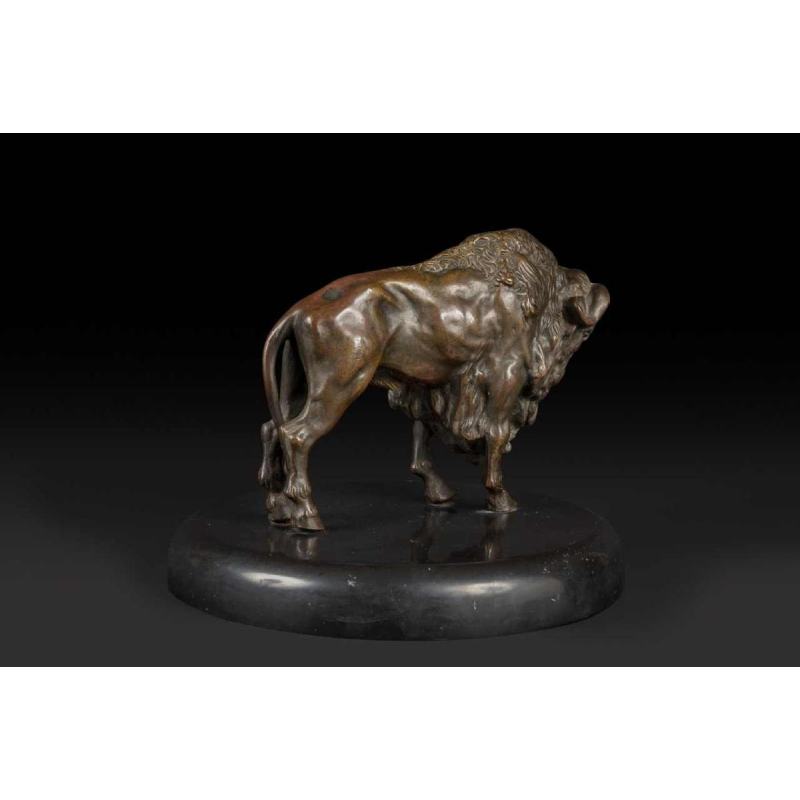 Statuette d'un bison d'Amérique en bronze
