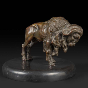 Statuette d'un bison d'Amérique en bronze