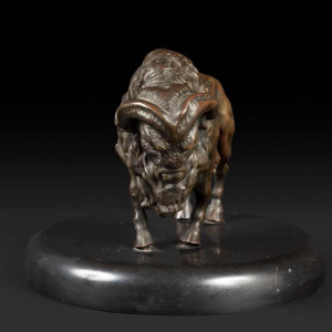 Bronze statuette of an American bison