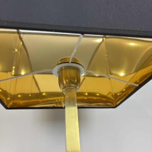 Paire de lampes à poser Hollywood Regency, verre de Murano, structure en laiton doré, 1980s