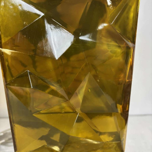 Paar Hollywood Regency tafellampen, Murano glas, verguld messing structuur, jaren 1980