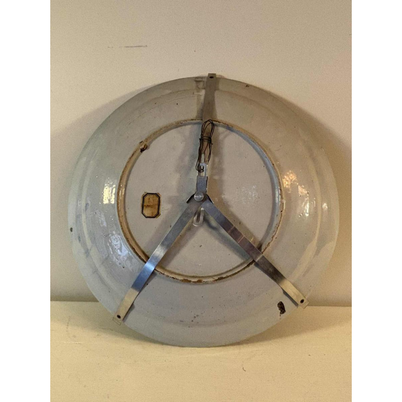Delft, grand plat circulaire en céramique, Hollande 18e siècle