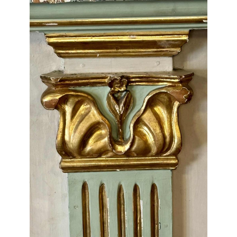 Pair of carved, painted and gilded wooden saddles, late 19th century Italy