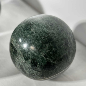 Set of 4 decorative spheres in green marble, 20th century