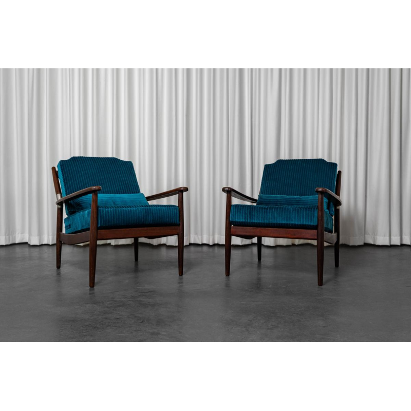Paar Scandinavische teakhouten fauteuils, 1960