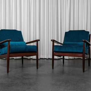 Paar Scandinavische teakhouten fauteuils, 1960