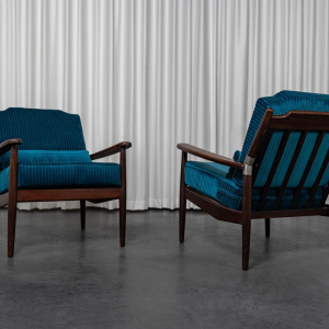 Paar Scandinavische teakhouten fauteuils, 1960