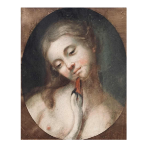 Ècole française “Léda et le cygne“ pastel sur papier, 19e siècle