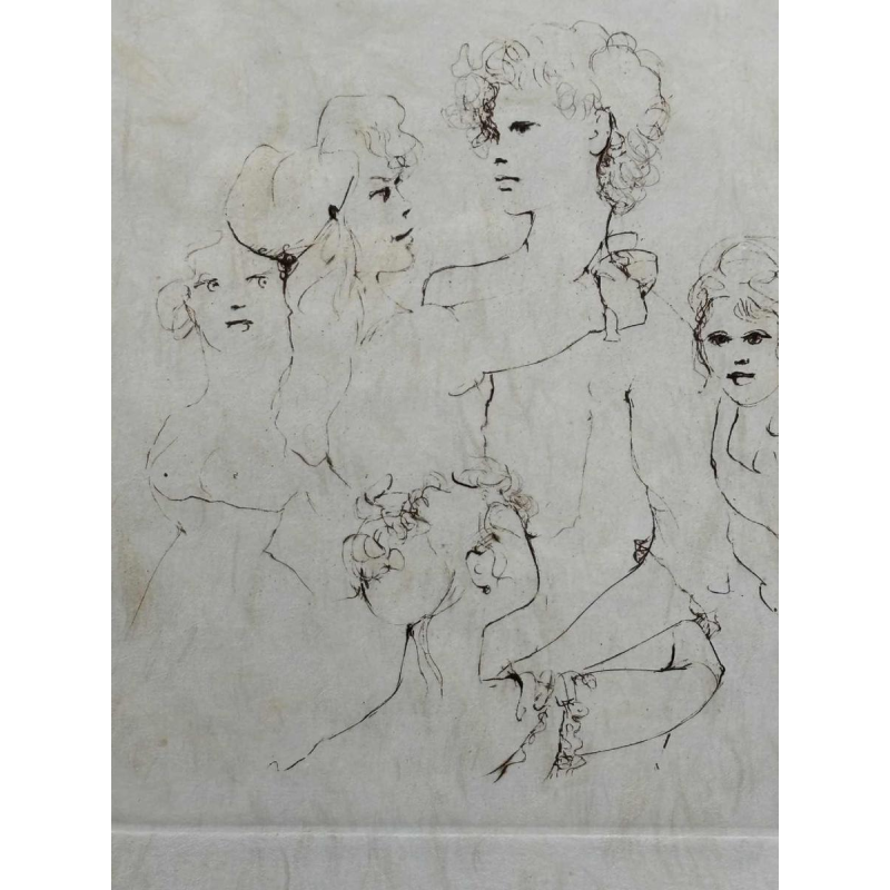 Leonor Fini (1907-1996), estampe originale en taille douce, signée par l'artiste