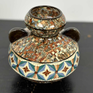 Jean Gerbino / Vallauris, Art Deco keramische vaas met oren, ca. 1940-1950