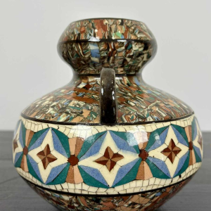 Jean Gerbino / Vallauris, Art Deco keramische vaas met oren, ca. 1940-1950