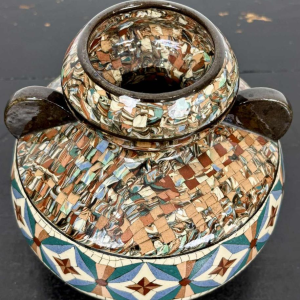 Jean Gerbino à Vallauris, vase boule à oreilles Art Déco en céramique, ca 1940-1950