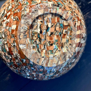 Jean Gerbino à Vallauris, vase boule à oreilles Art Déco en céramique, ca 1940-1950