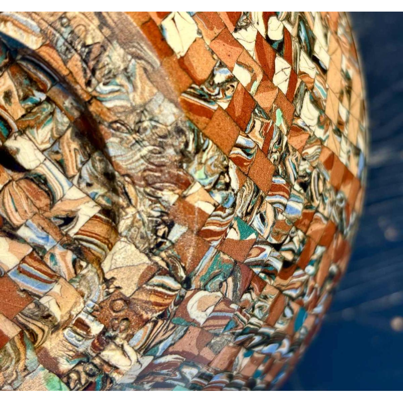 Jean Gerbino à Vallauris, vase boule à oreilles Art Déco en céramique, ca 1940-1950