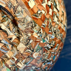 Jean Gerbino à Vallauris, vase boule à oreilles Art Déco en céramique, ca 1940-1950