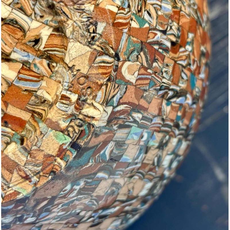 Jean Gerbino / Vallauris, Art Deco keramische vaas met oren, ca. 1940-1950