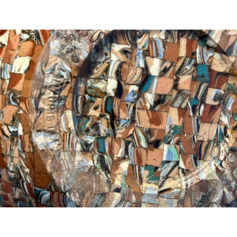 Jean Gerbino à Vallauris, vase boule à oreilles Art Déco en céramique, ca 1940-1950