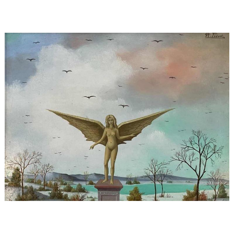 Carl PREVOT (1933-): L'envol de l'hiver 1969 hsp 33x41 cm