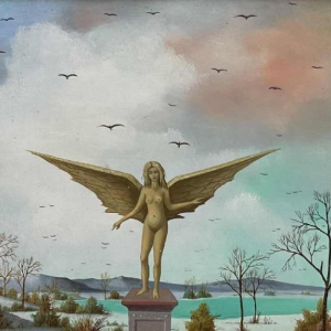 Carl PREVOT (1933-): L'envol de l'hiver 1969 hsp 33x41 cm