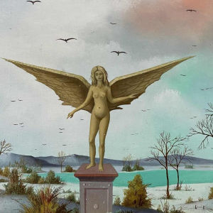 Carl PREVOT (1933-): L'envol de l'hiver 1969 hsp 33x41 cm