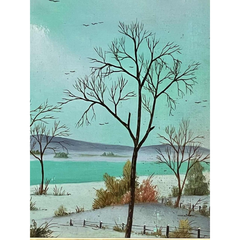 Carl PREVOT (1933-): L'envol de l'hiver 1969 hsp 33x41 cm