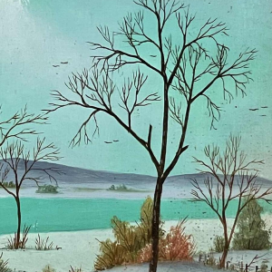 Carl PREVOT (1933-): L'envol de l'hiver 1969 hsp 33x41 cm