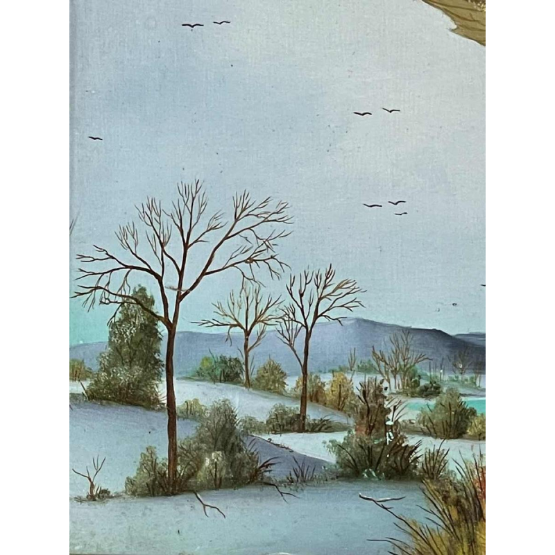 Carl PREVOT (1933-): L'envol de l'hiver 1969 hsp 33x41 cm