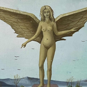 Carl PREVOT (1933-): L'envol de l'hiver 1969 hsp 33x41 cm