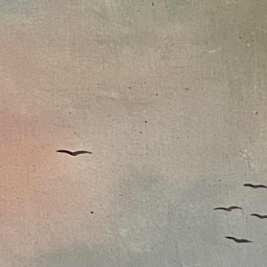 Carl PREVOT (1933-): L'envol de l'hiver 1969 hsp 33x41 cm