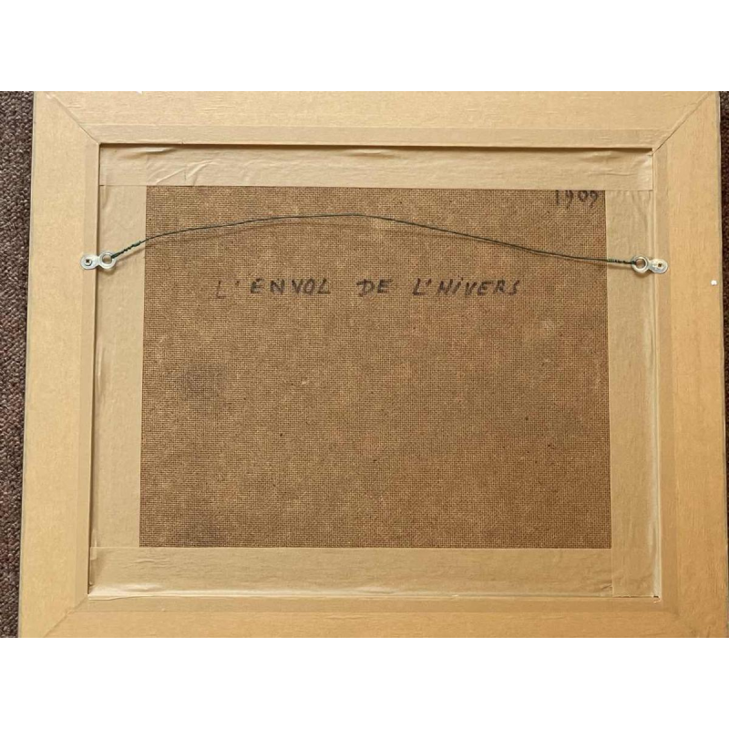 Carl PREVOT (1933-): L'envol de l'hiver 1969 hsp 33x41 cm