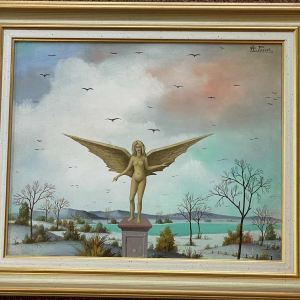 Carl PREVOT (1933-): L'envol de l'hiver 1969 hsp 33x41 cm