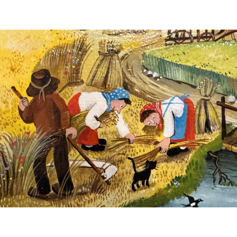 Marie-Louise BATARDY « L’été » peinture acrylique sur toile, ca 1980