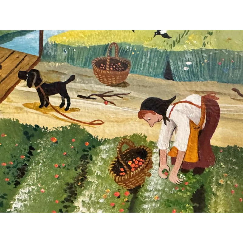 Marie-Louise BATARDY « De zomer » schilderij acryl op doek, ca 1980