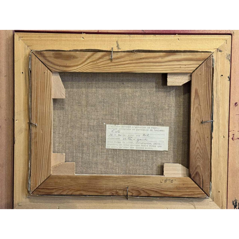 Marie-Louise BATARDY « De zomer » schilderij acryl op doek, ca 1980