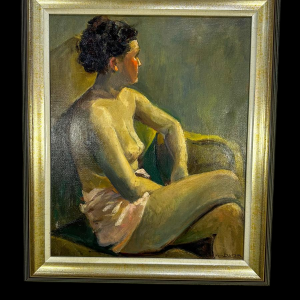 Irène Barsin, Female Nude, oil on canvas, 20th century