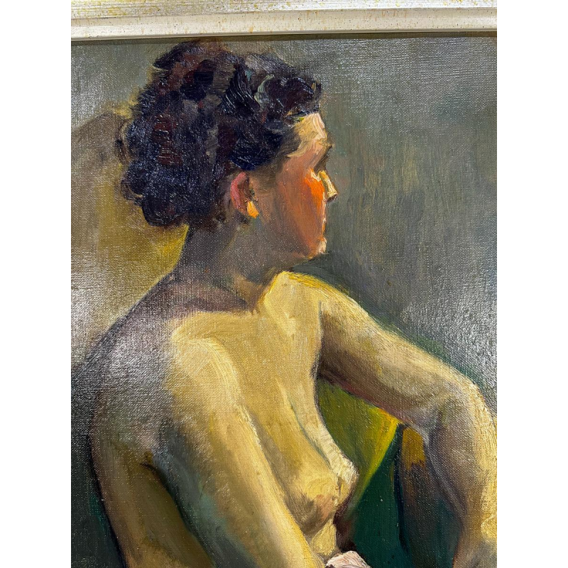 Irène Barsin, Vrouwelijk naakt, olieverf op doek, 20e eeuw