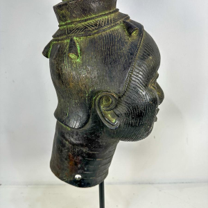 African bronze head, of Yoruba origin