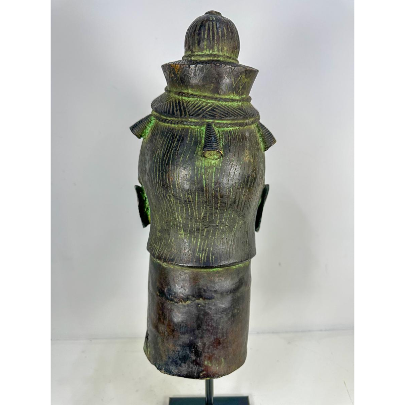 African bronze head, of Yoruba origin