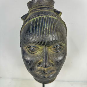African bronze head, of Yoruba origin
