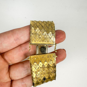 3-tone gold bracelet, "snakeskin" mesh