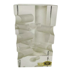 Georges Collignon for Val Saint-Lambert, abstract crystal sculpture N54/200