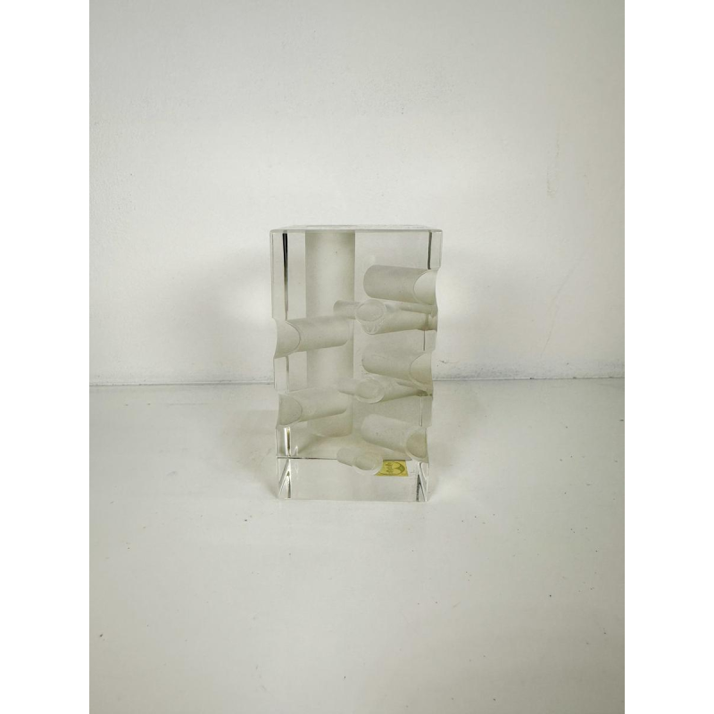 Georges Collignon for Val Saint-Lambert, abstract crystal sculpture N54/200