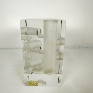 Georges Collignon pour Val Saint-Lambert, sculpture en cristal abstraite N54/200