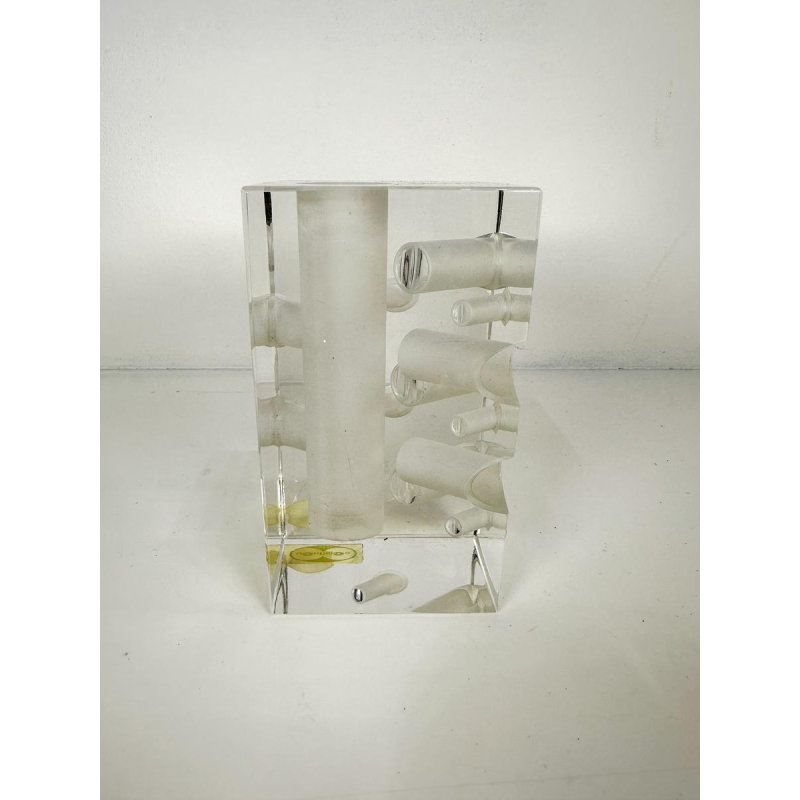Georges Collignon pour Val Saint-Lambert, sculpture en cristal abstraite N54/200